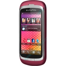 Красно-розовый телефон Alcatel One Touch 818 (Котельники)