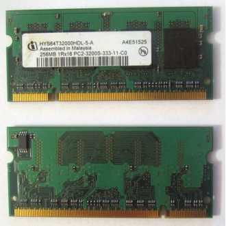 Модуль памяти для ноутбуков 256MB DDR2 SODIMM PC3200 (Котельники)